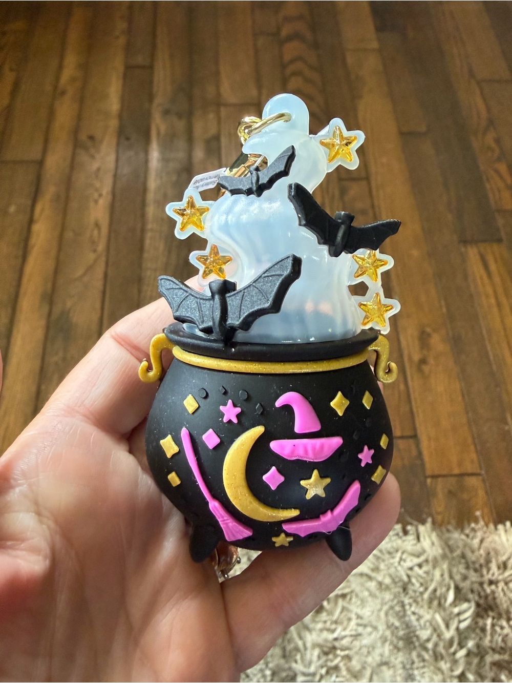 NWT Bath & Body Works Light-Up Cauldron PocketBac Holder Halloween Ghost Bat.